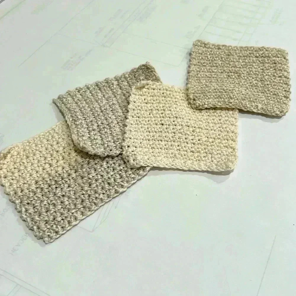 Handmade crochet face scrubbie , 4 piece